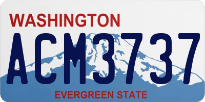 WA license plate ACM3737