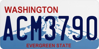 WA license plate ACM3790