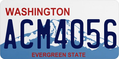 WA license plate ACM4056