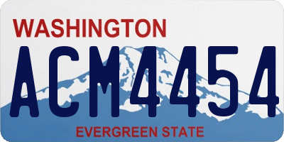 WA license plate ACM4454