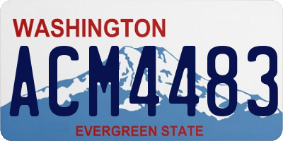 WA license plate ACM4483