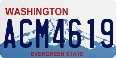 WA license plate ACM4619