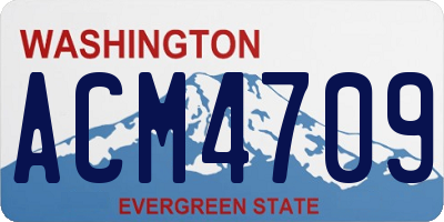 WA license plate ACM4709