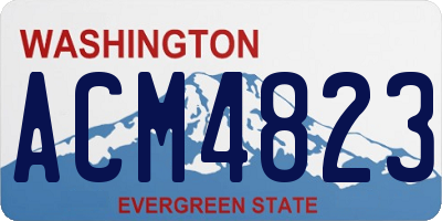 WA license plate ACM4823
