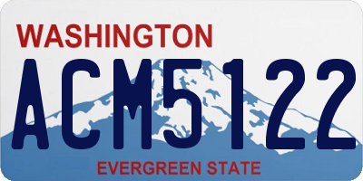 WA license plate ACM5122