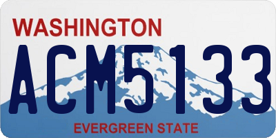 WA license plate ACM5133