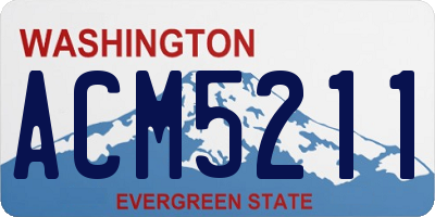 WA license plate ACM5211