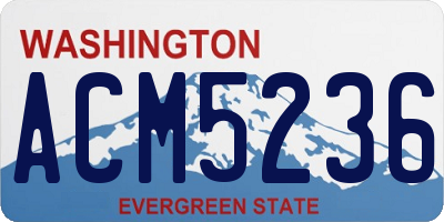 WA license plate ACM5236