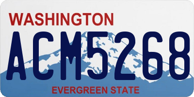 WA license plate ACM5268