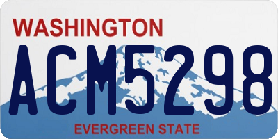 WA license plate ACM5298