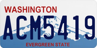 WA license plate ACM5419