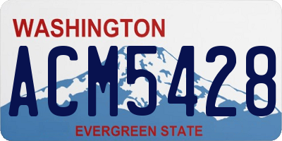 WA license plate ACM5428