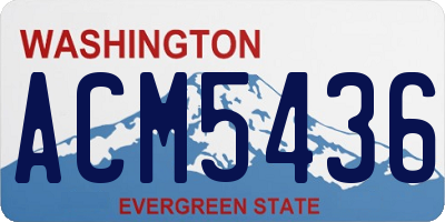 WA license plate ACM5436