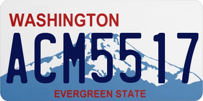 WA license plate ACM5517