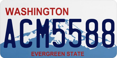 WA license plate ACM5588