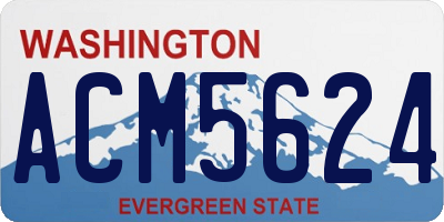 WA license plate ACM5624