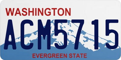 WA license plate ACM5715