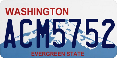 WA license plate ACM5752