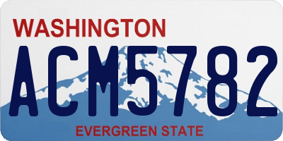 WA license plate ACM5782