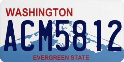 WA license plate ACM5812