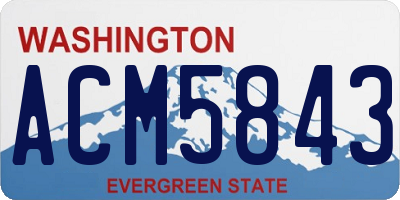 WA license plate ACM5843