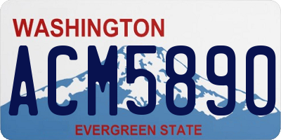 WA license plate ACM5890