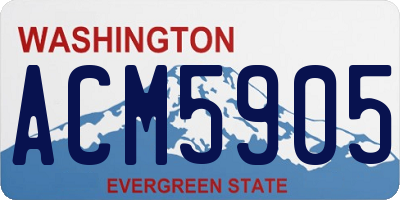 WA license plate ACM5905