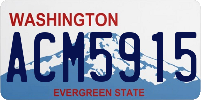 WA license plate ACM5915