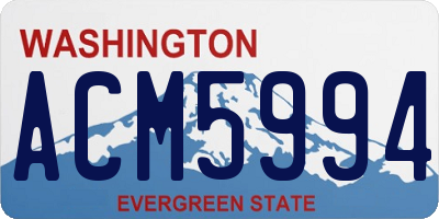 WA license plate ACM5994