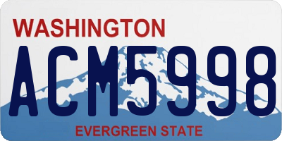WA license plate ACM5998