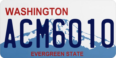 WA license plate ACM6010