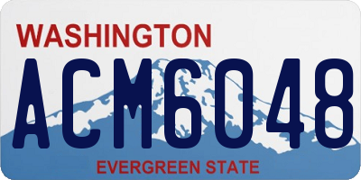 WA license plate ACM6048