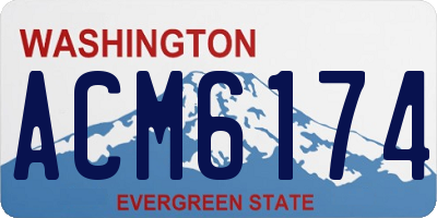 WA license plate ACM6174