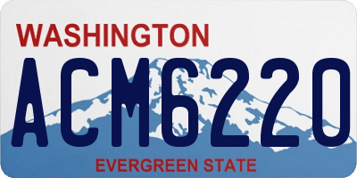 WA license plate ACM6220