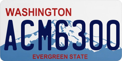 WA license plate ACM6300