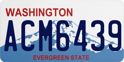 WA license plate ACM6439