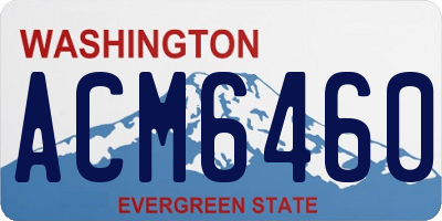 WA license plate ACM6460