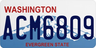WA license plate ACM6809
