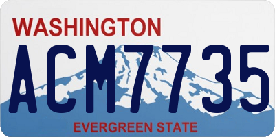 WA license plate ACM7735