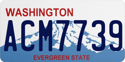 WA license plate ACM7739
