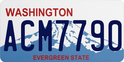 WA license plate ACM7790