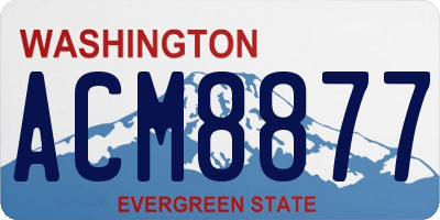 WA license plate ACM8877