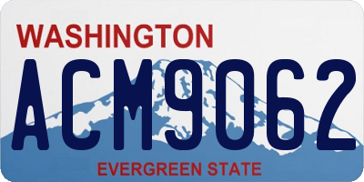 WA license plate ACM9062