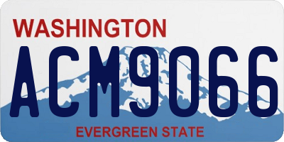 WA license plate ACM9066