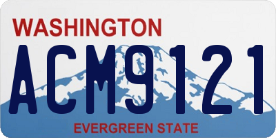 WA license plate ACM9121