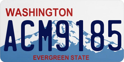 WA license plate ACM9185