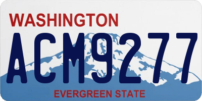WA license plate ACM9277