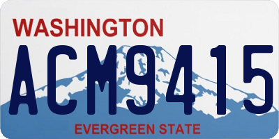 WA license plate ACM9415