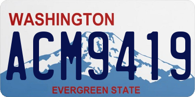 WA license plate ACM9419