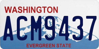 WA license plate ACM9437